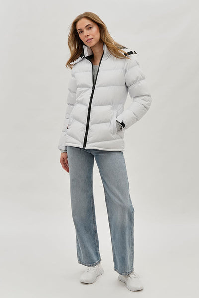 Canada Weather Gear Chevron Bomber Jacket - White