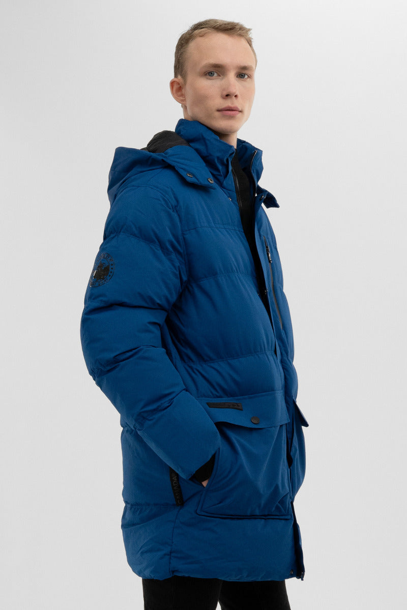 Canada Weather Gear Puffer Parka Jacket Blue