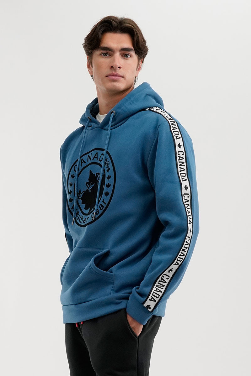 Canada Weather Gear Logo Tape Fleece Hoodie - Teal