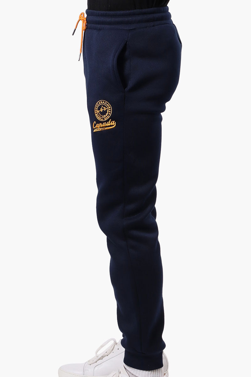 Canada Weather Gear Tie Waist Embroidered Joggers - Navy