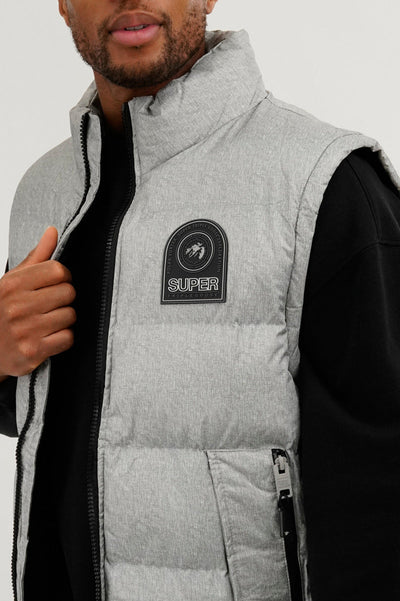 Super Triple Goose Double Pocket Bubble Vest - Grey - Mens Vests - Canada Weather Gear