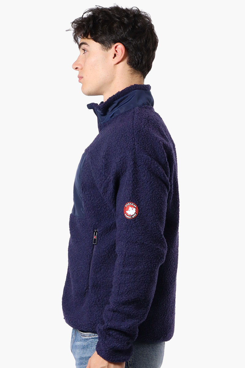 Canada Weather Gear Sherpa Zip Up Lightweight Jacket - Navy