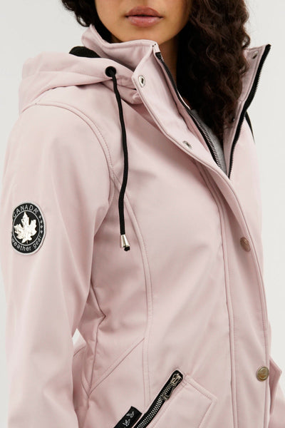 Canada Weather Gear Soft Shell Lightweight Jacket - Blush - Womens Lightweight Jackets - Canada Weather Gear