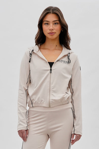 Super Triple Goose Cropped Active Hoodie - Beige - Womens Hoodies & Sweatshirts - Canada Weather Gear