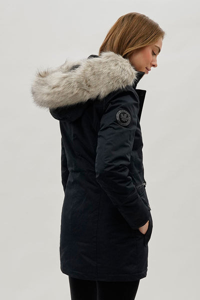 Canada Weather Gear Faux Fur Lined Parka Jacket - Navy