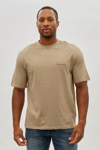 Essentials Super Triple Goose Logo Print Tee - Beige - Mens Tees & Tank Tops - Canada Weather Gear