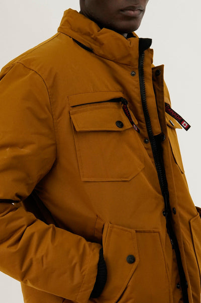 Canada Weather Gear Puffer Bomber Jacket - Caramel - Mens Bomber Jackets - Canada Weather Gear