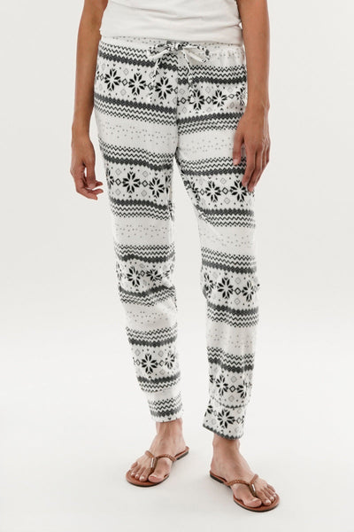 Canada Weather Gear Festive Print Pajama Pants - White - Womens Pajamas - Canada Weather Gear