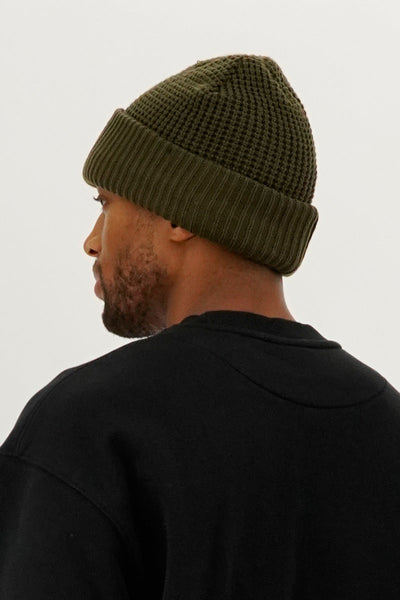 Canada Weather Gear Two Piece Waffle Hat - Green - Mens Hats - Canada Weather Gear