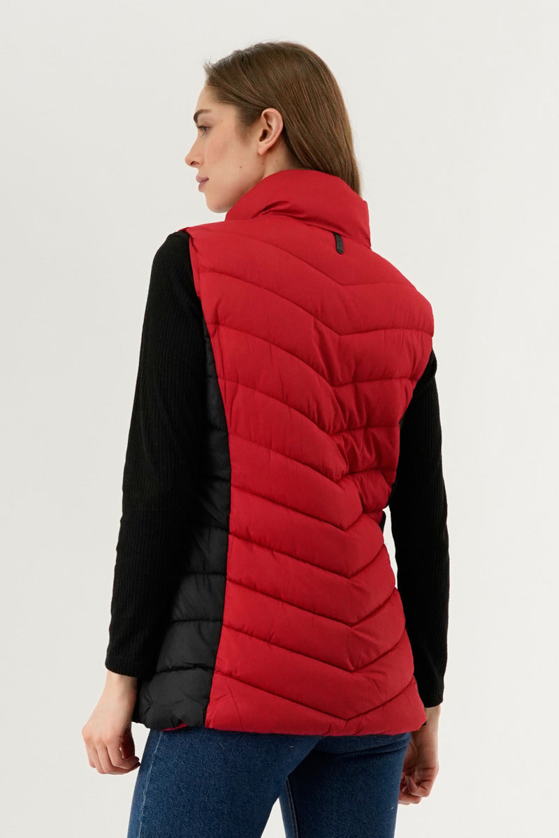 Canada Weather Gear Chevron Quilted Vest - Red