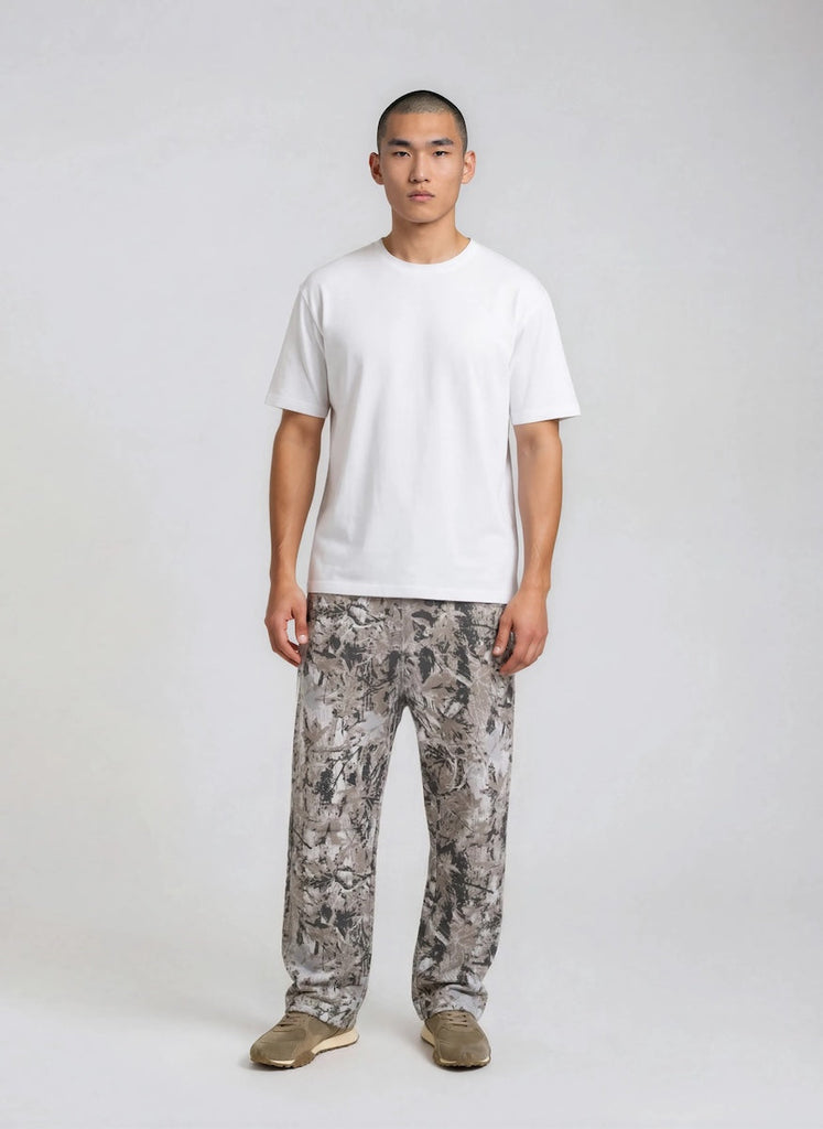 Relaxed Fit Camouflage Joggers - Grey