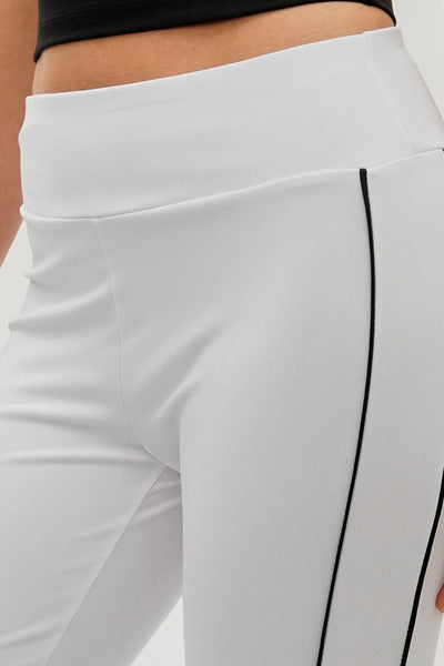 Super Triple Goose Side Piping Detail Active Pants - White - Womens Pants - Canada Weather Gear