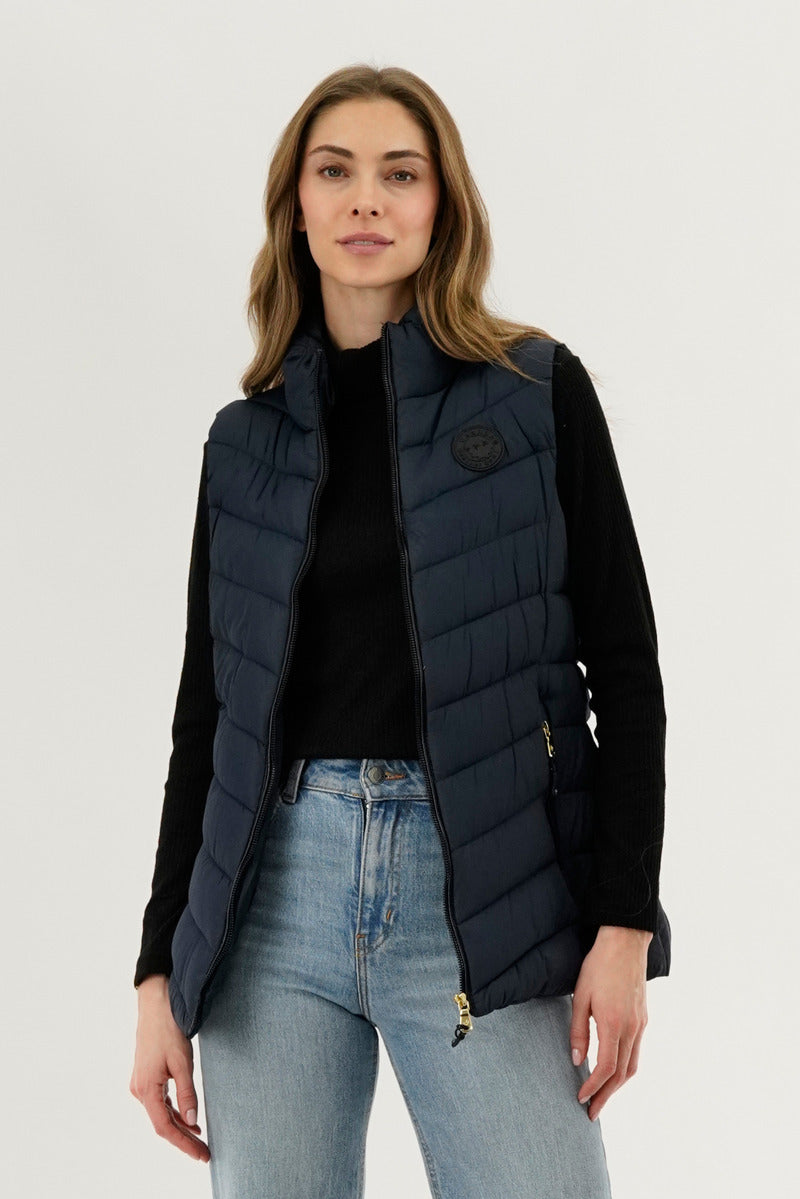 Canada Weather Gear Chevron Quilted Vest - Navy