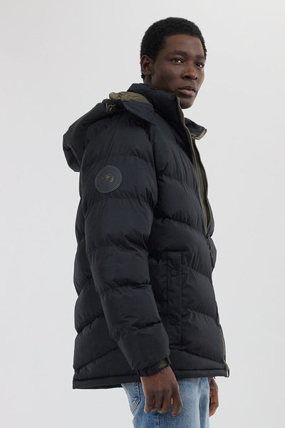 Super Triple Goose Chevron Bomber Jacket - Black