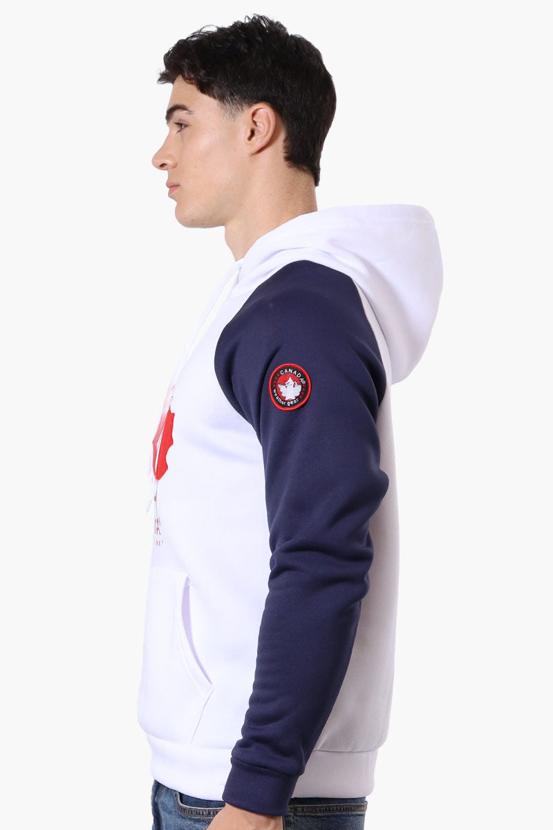 Canada Weather Gear Colour Block Chest Logo Hoodie - White - Mens Hoodies & Sweatshirts - Canada Weather Gear