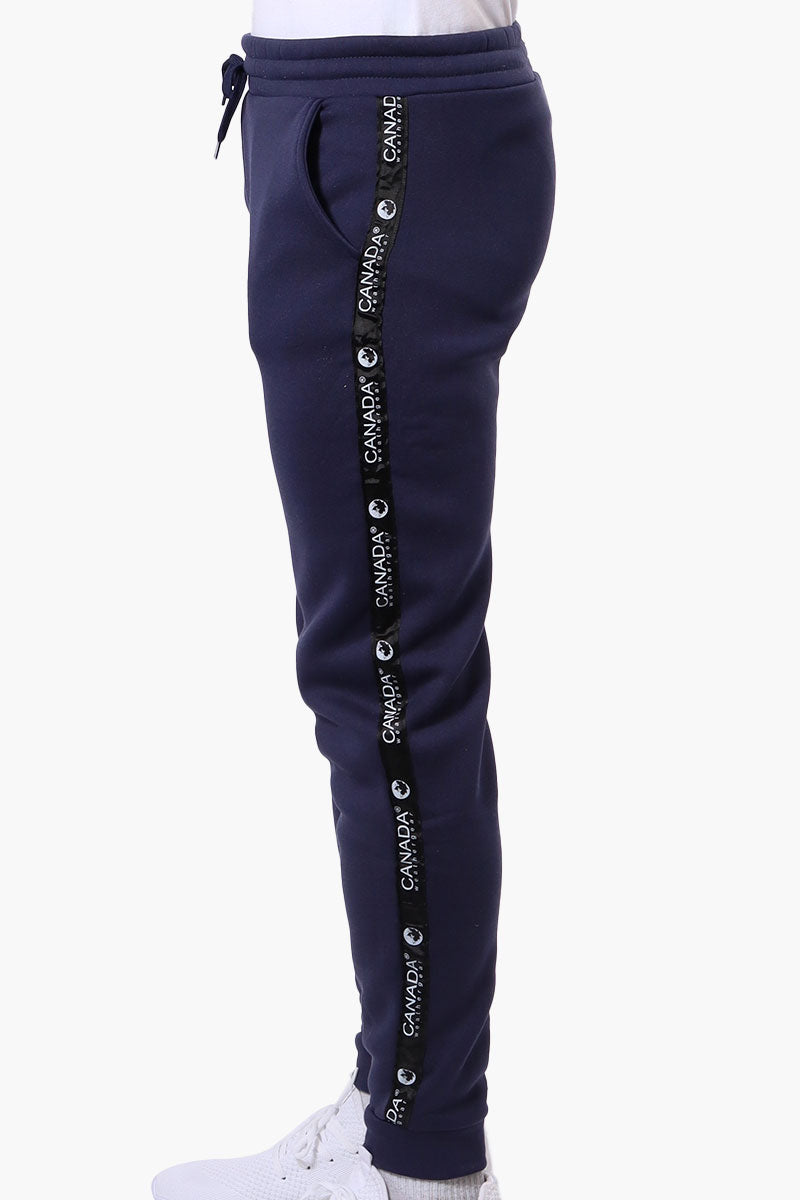 Canada Weather Gear Side Detail Tie Waist Joggers - Navy - Mens Joggers & Sweatpants - Canada Weather Gear