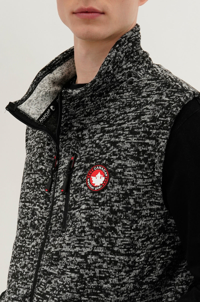 Canada Weather Gear Fleece Vest - Black - Mens Vests - Canada Weather Gear
