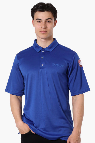 Canada Weather Gear Mesh Short Sleeve Polo Shirt - Blue