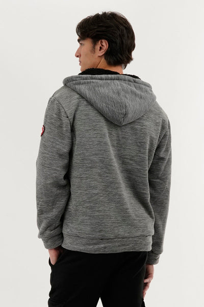 Canada Weather Gear Sherpa Lined Lightweight Jacket - Grey - Mens Lightweight Jackets - Canada Weather Gear