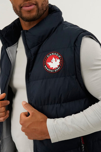 Canada Weather Gear Basic Puffer Vest - Navy - Mens Vests - Canada Weather Gear