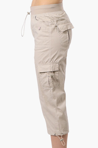 Canada Weather Gear Bungee Waist Cargo Capris - Beige - Womens Shorts & Capris - Canada Weather Gear