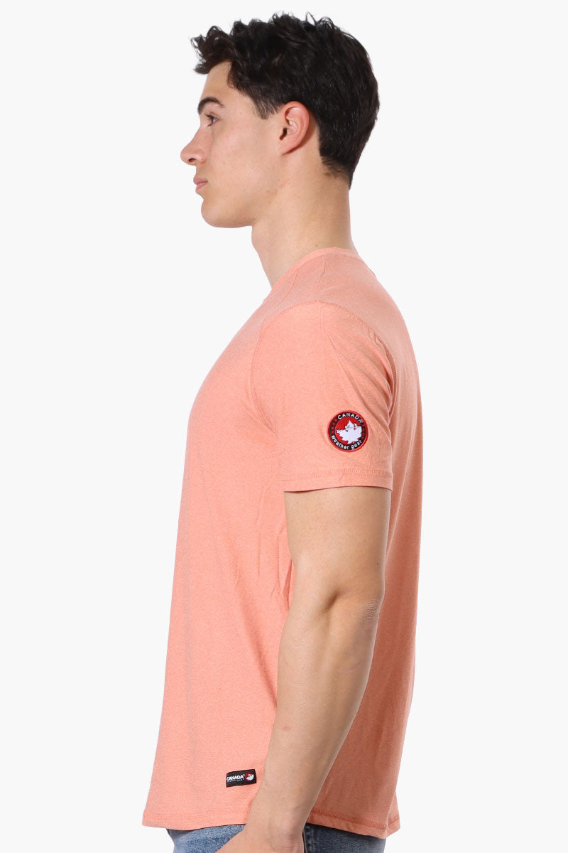 Canada Weather Gear Basic Henley Tee - Pink - Mens Tees & Tank Tops - Canada Weather Gear