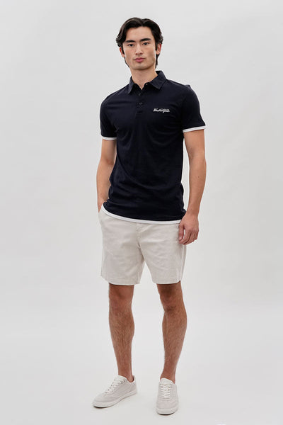 Canada Weather Gear Vintage Short Sleeve Polo Shirt - Navy - Mens Polo Shirts - Canada Weather Gear