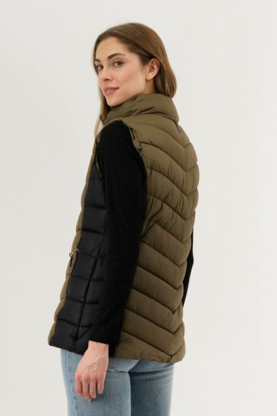 Canada Weather Gear Chevron Quilted Vest - Olive