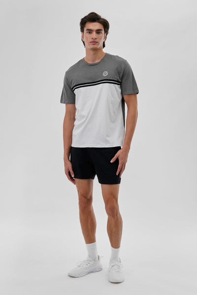 Canada Weather Gear Striped Colour Block Tee - Grey - Mens Tees & Tank Tops - Canada Weather Gear