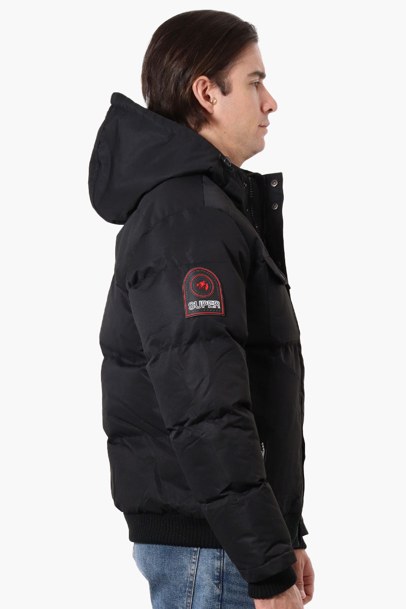 Super Triple Goose 4 Pocket Bomber Jacket - Black - Mens Bomber Jackets - Canada Weather Gear