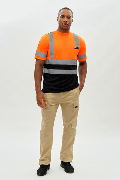 Canada Work Gear Hi-Vis Short Sleeve Tee - Orange - Mens Tees & Tank Tops - Canada Weather Gear