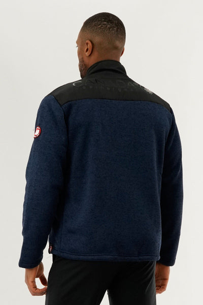 Canada Weather Gear Sherpa Lined Fleece Lightweight Jacket - Navy - Mens Lightweight Jackets - Canada Weather Gear