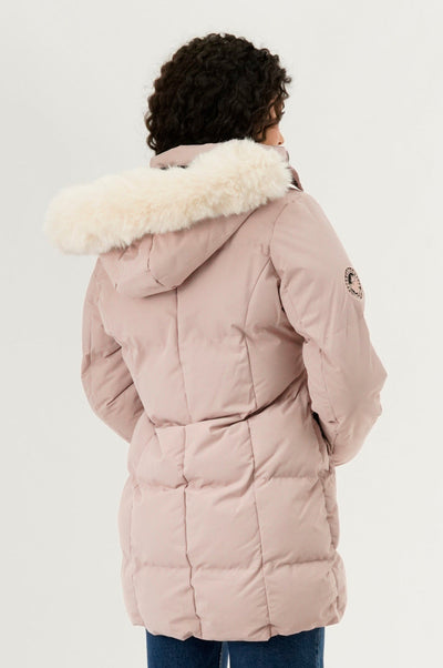 Canada Weather Gear Faux Fur Lined Hood Parka Jacket - Blush - Womens Parka Jackets - Canada Weather Gear
