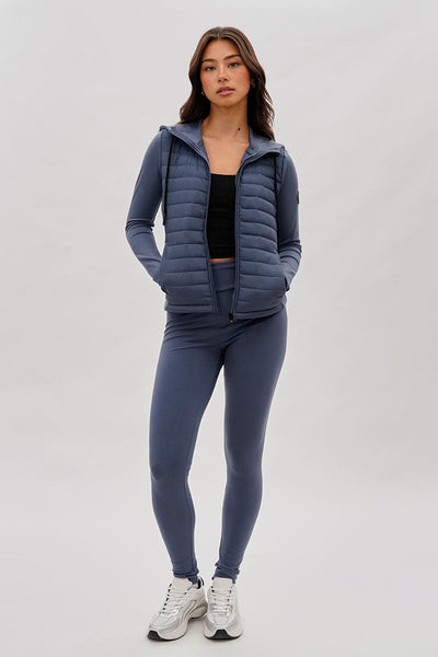 Super Triple Goose High Waisted Active Leggins - Grey - Womens Leggings - Canada Weather Gear