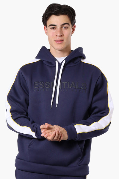 Essentials Super Triple Goose Chest Logo Hoodie - Navy - Mens Hoodies & Sweatshirts - Canada Weather Gear