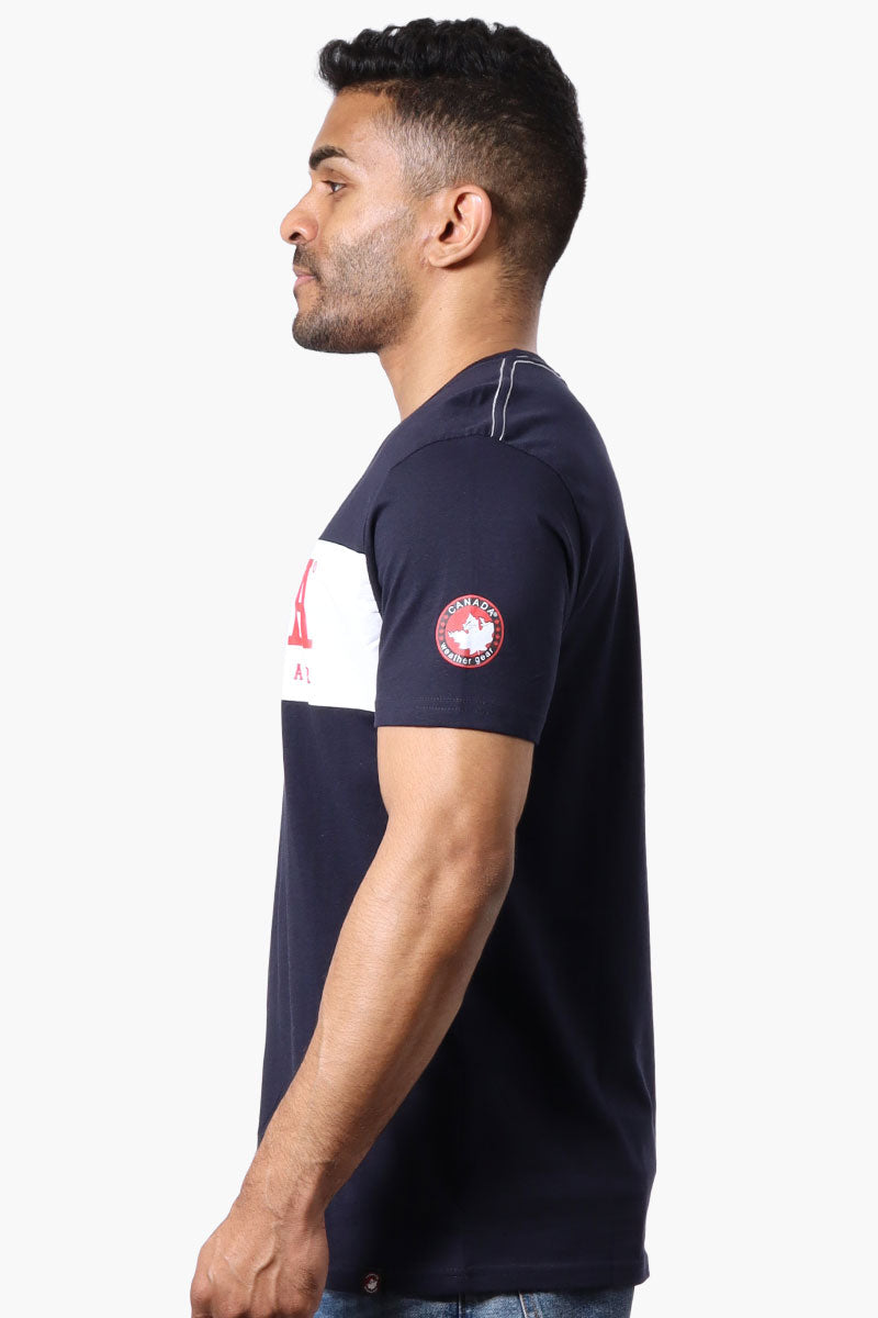 Canada Weather Gear Chest Logo Print Tee - Navy - Mens Tees & Tank Tops - Canada Weather Gear