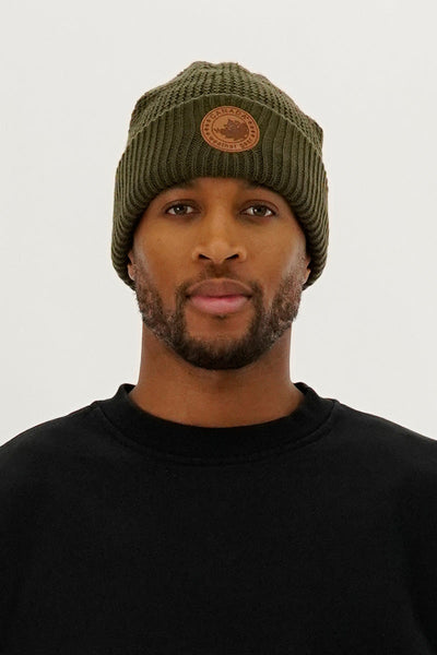 Canada Weather Gear Two Piece Waffle Hat - Green - Mens Hats - Canada Weather Gear