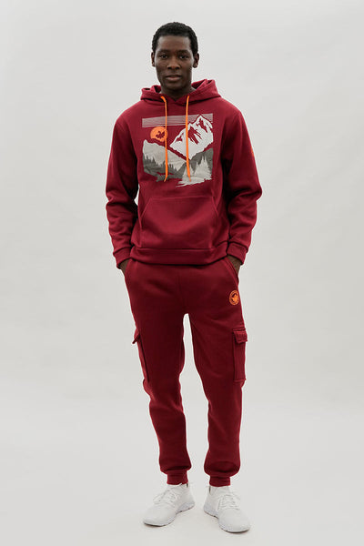 Canada Weather Gear Mountain Print Hoodie - Red