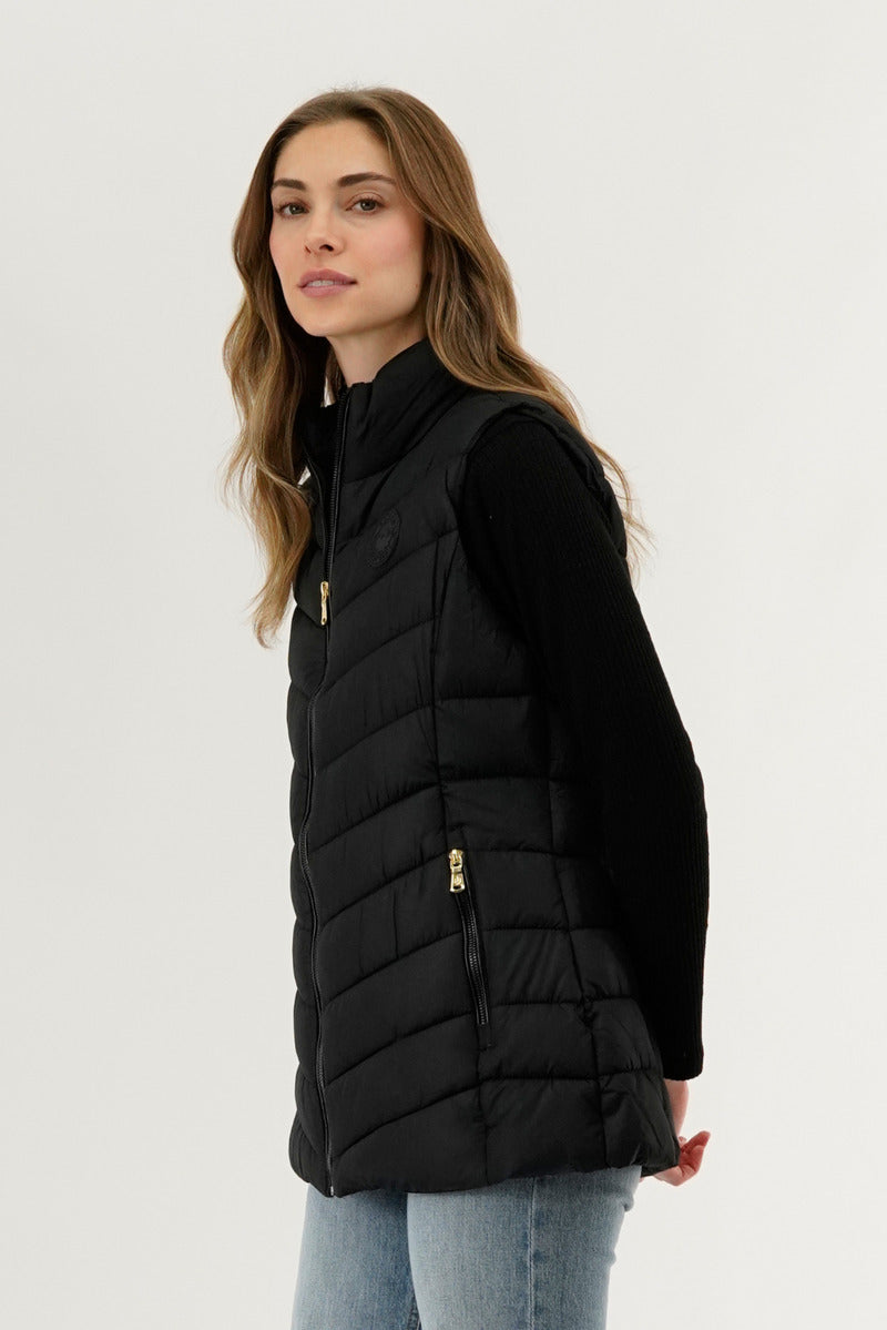 Canada Weather Gear Chevron Quilted Vest - Black