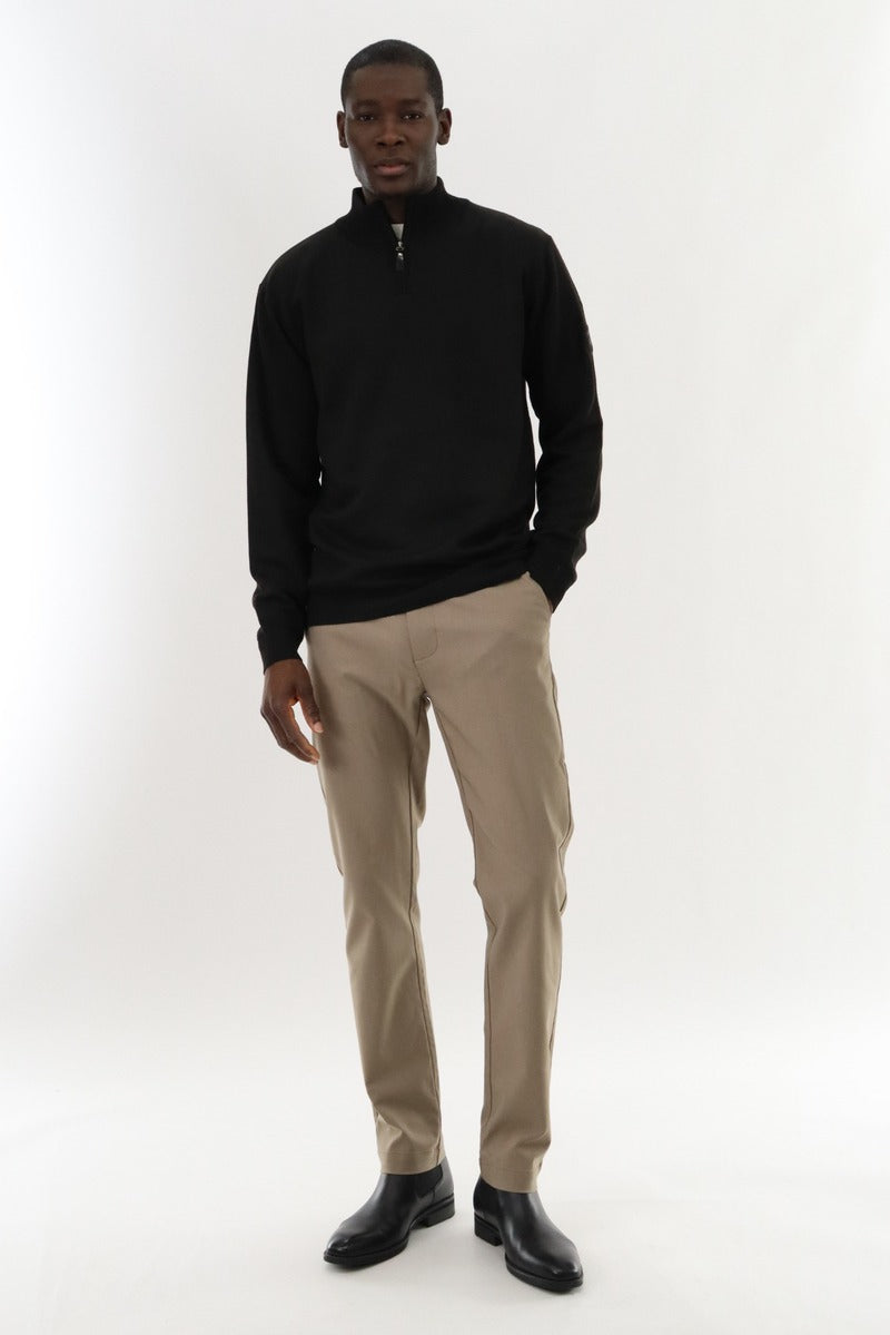 Canada Weather Gear 1/4 Zip Pullover Sweater - Black - Mens Pullover Sweaters - Canada Weather Gear