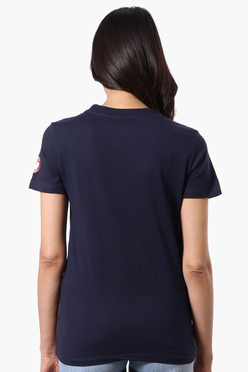 Canada Weather Gear Chest Logo Print Tee - Navy - Womens Tees & Tank Tops - Canada Weather Gear