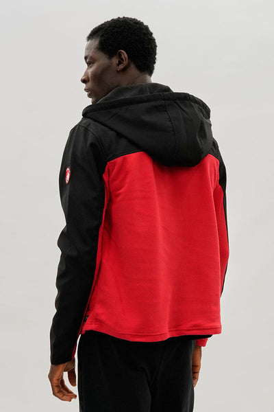Canada Weather Gear Colour Block Half Zip Hoodie - Red