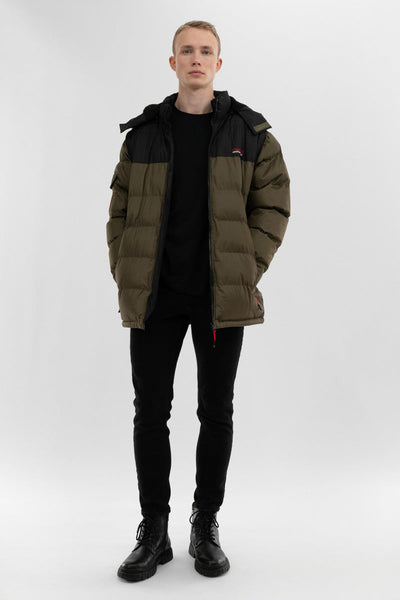 Canada Weather Gear Removable Sleeve Bomber Jacket - Olive