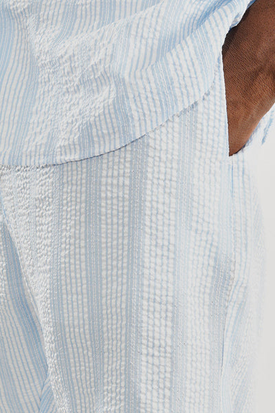 Canada Weather Gear Vintage Striped Tie Waist Shorts - Blue - Mens Shorts & Capris - Canada Weather Gear