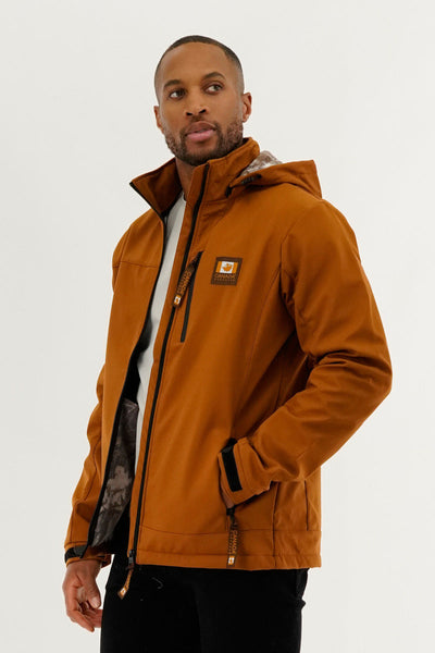 Canada Work Gear Wood Camo Lined Lightweight Jacket - Brown - Mens Lightweight Jackets - Canada Weather Gear