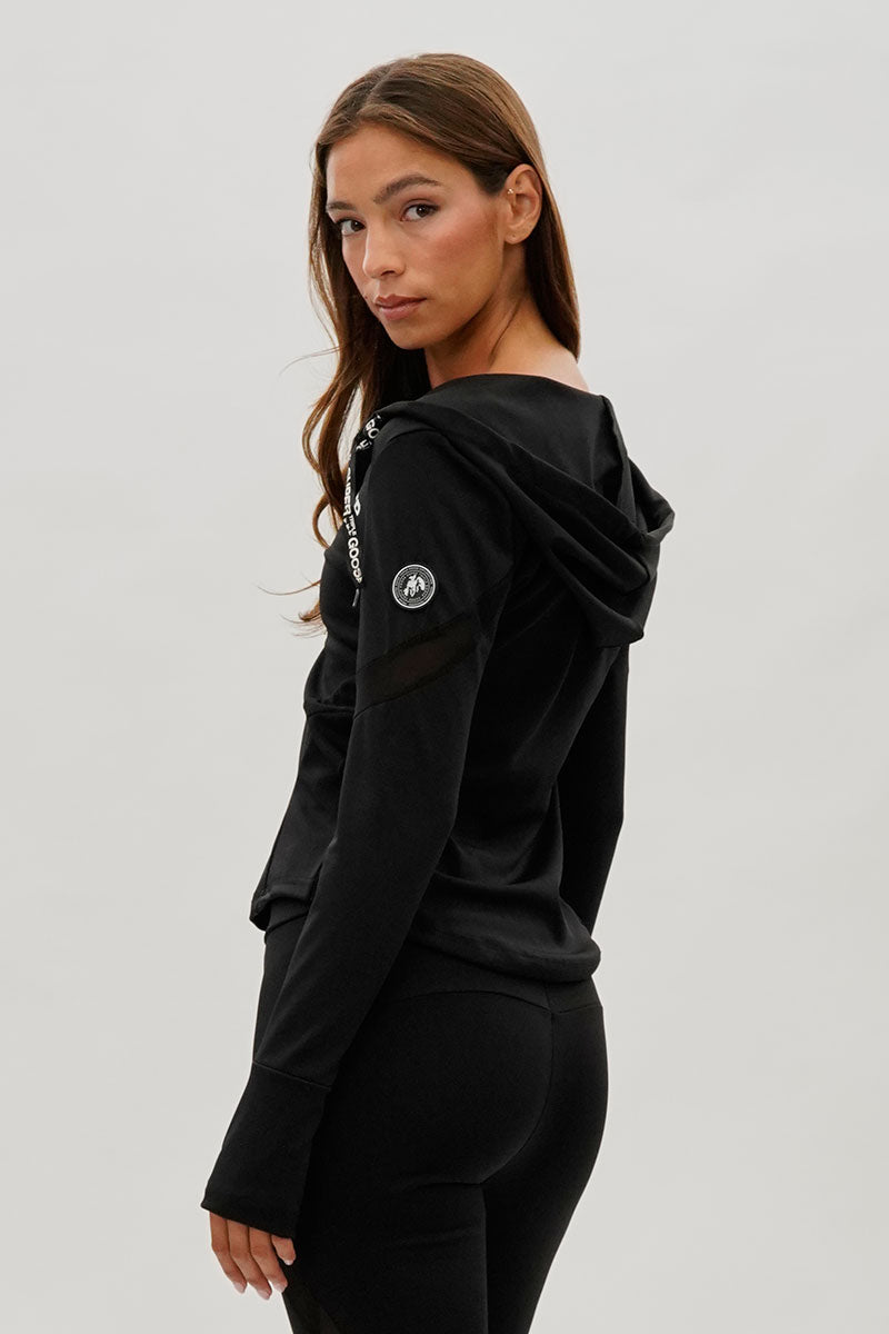 Super Triple Goose Zip Up Active Hoodie - Black - Womens Hoodies & Sweatshirts - Canada Weather Gear