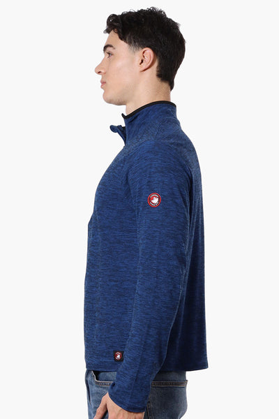 Canada Weather Gear Basic 1/4 Zip Long Sleeve Top - Navy - Mens Long Sleeve Tops - Canada Weather Gear