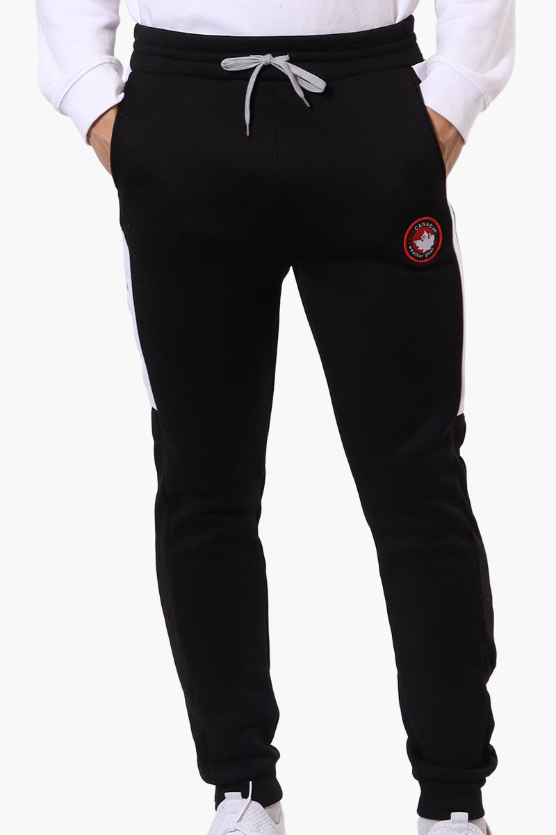 Canada Weather Gear Side Stripe Tie Waist Joggers - Black - Mens Joggers & Sweatpants - Canada Weather Gear