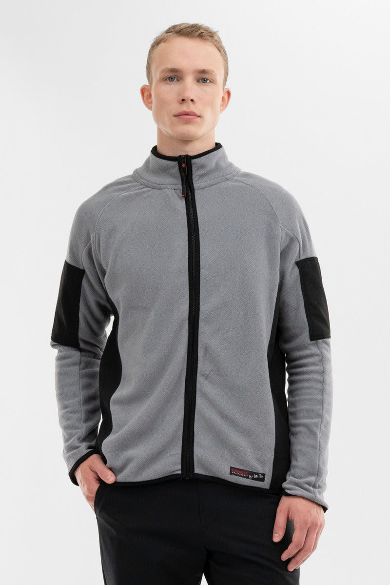 Canada Weather Gear Zip Up Utility Pocket Lightweight Jacket - Grey