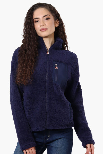 Canada Weather Gear Sherpa Zip Up Lightweight Jacket - Navy - Womens Lightweight Jackets - Canada Weather Gear